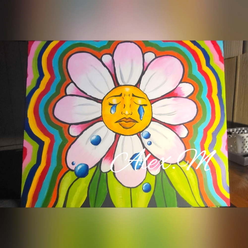 Hippie style flower 🌼 ( crying flower)